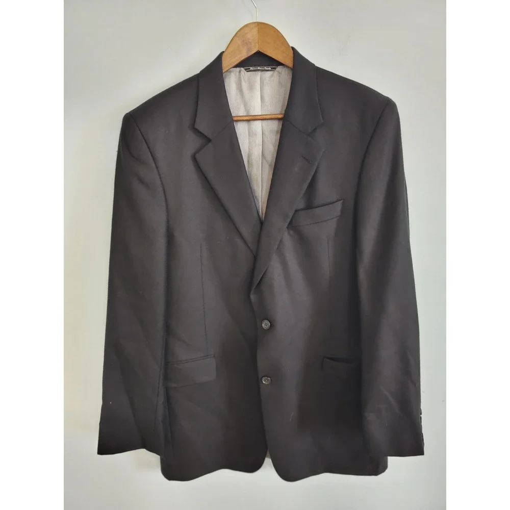 Jack Victor Montreal Loro‎ Piana 100% Cashmere Blazer Sports Coat Mens 42L Black